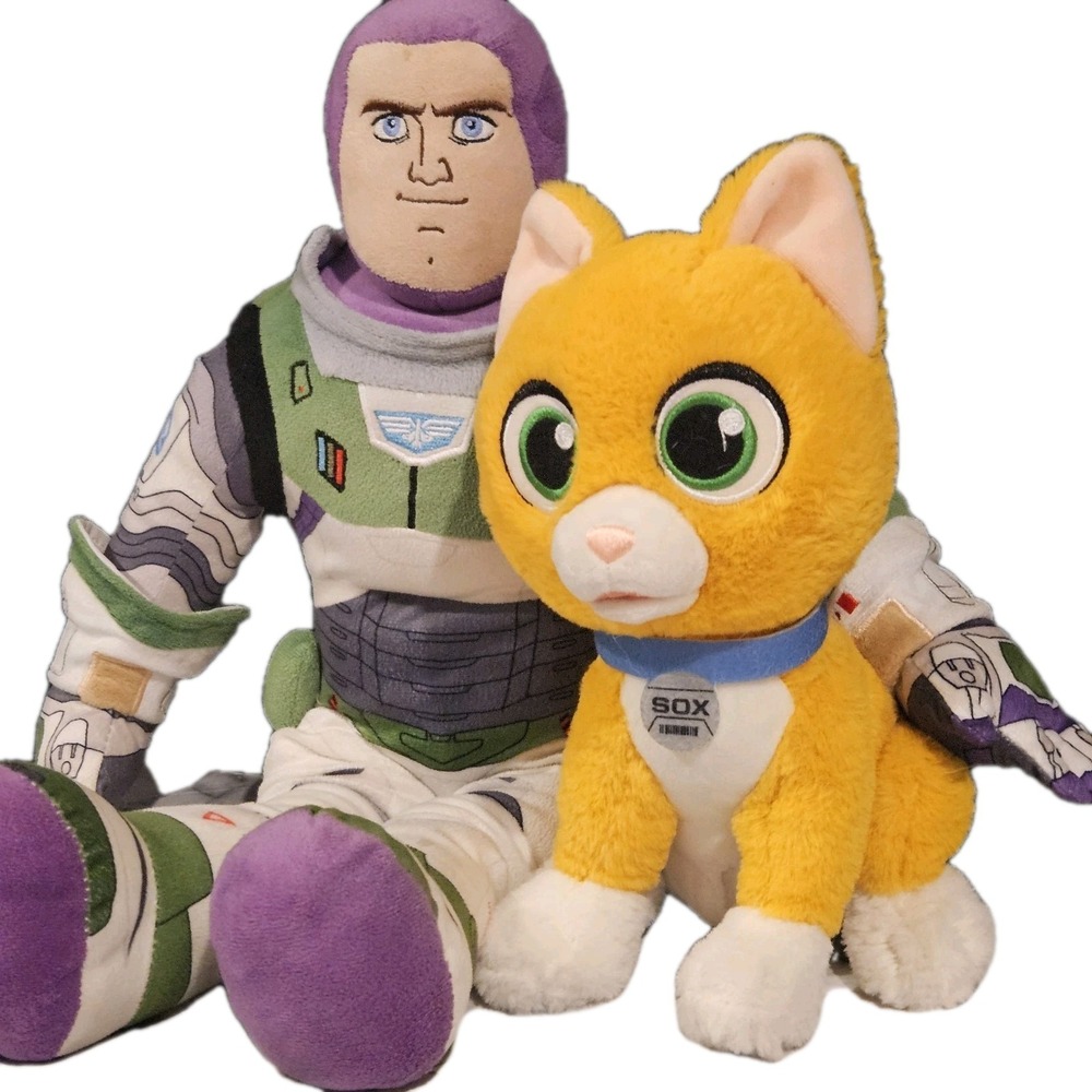 Disney Pixar Lightyear Buzz & Sox Plush Bundle 2022 Tested Sox Not Working